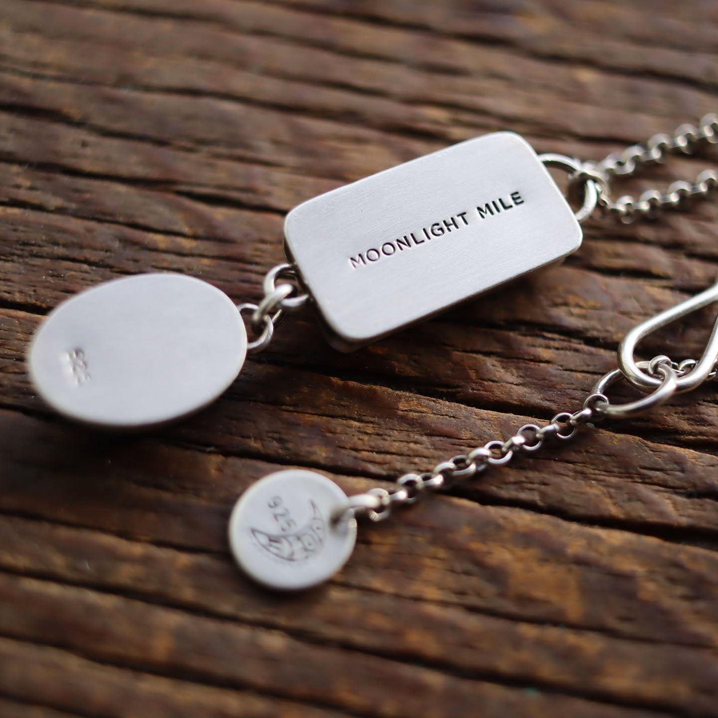 Sterling Silver Moonstone + Kyanite Necklace