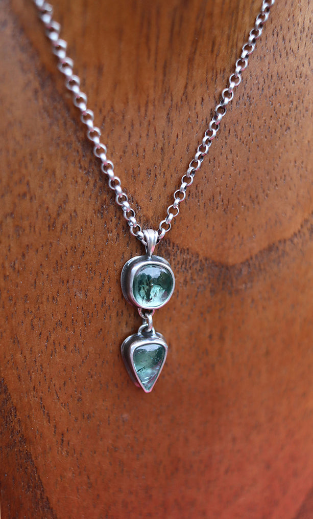 Tourmaline duo necklace (b)