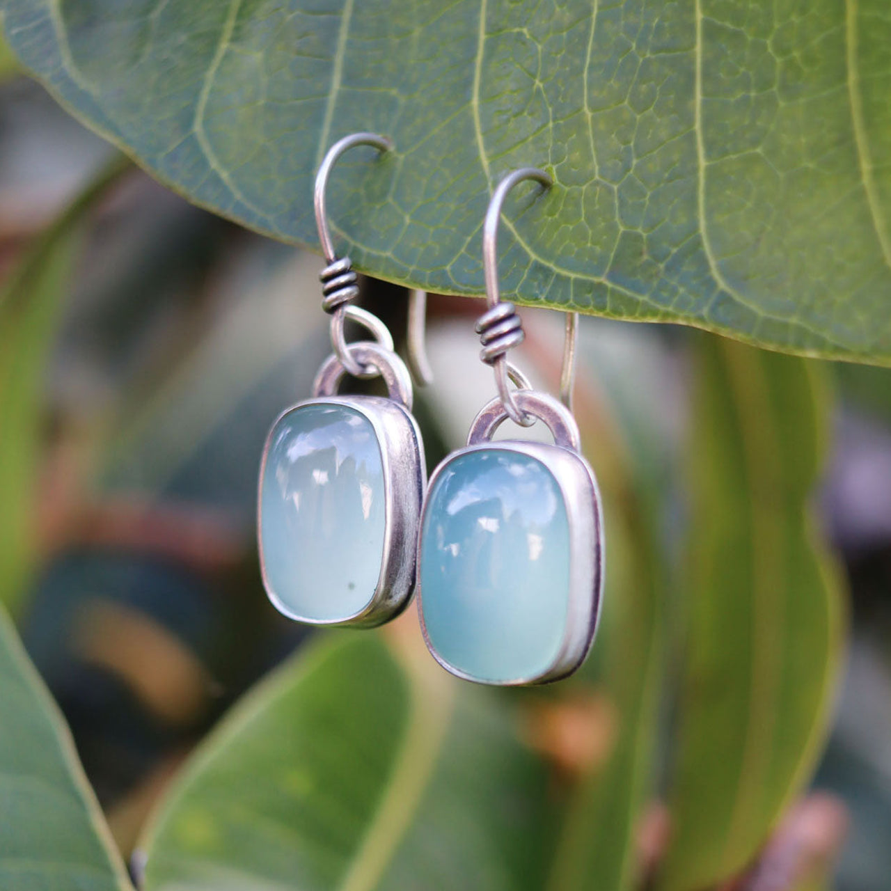 Blue Chalcedony earrings