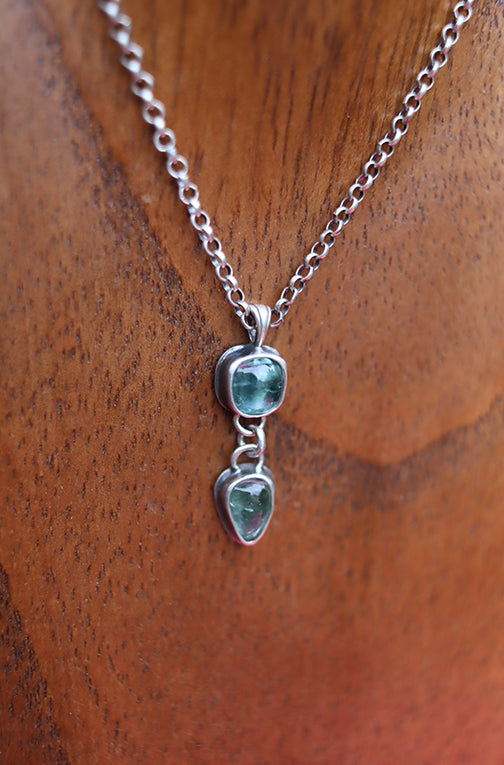 Tourmaline duo necklace (d)