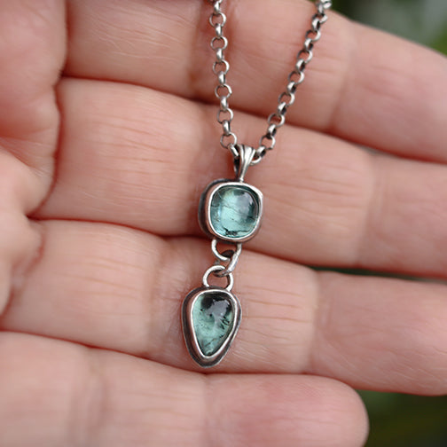 Tourmaline duo necklace (d)