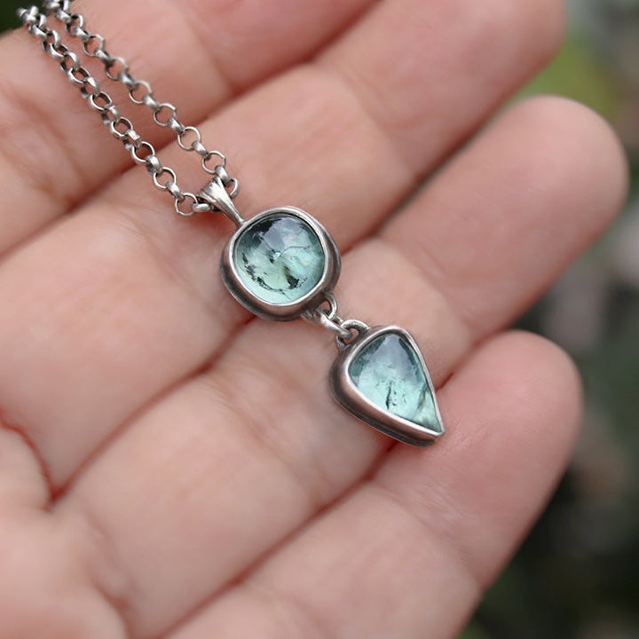 Tourmaline duo necklace (b)