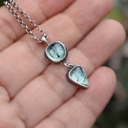 Tourmaline duo necklace (b)