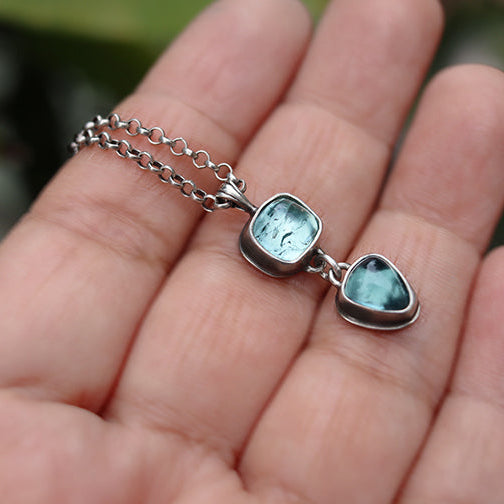 Tourmaline duo necklace (e)