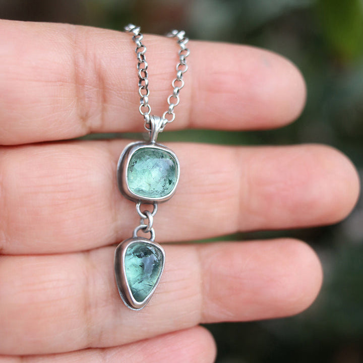Tourmaline duo necklace (a)